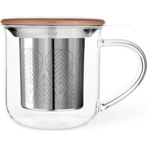 VIVA Чаша за чай с цедка VIVA Minima 400ml, кафяво капаче за запарка (1006987) - topmall