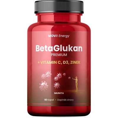 MOVit Energy BetaGlukán 350 mg Vitamín C D3 Zinok 60 kapsúl