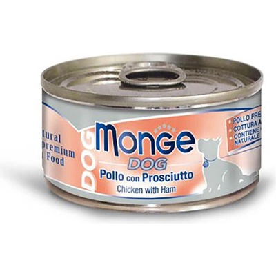 Monge Dog Natural kuřecí se šunkou 95 g