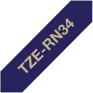 Brother textile tape gold/navy 12mm/4m (TZERN34) - tehnik