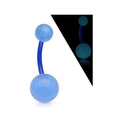 Šperky4U svítící piercing do pupíku banánek BA01095-B