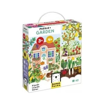 BANANA PANDA Пъзел с картини и плакат - градина, 40 бр