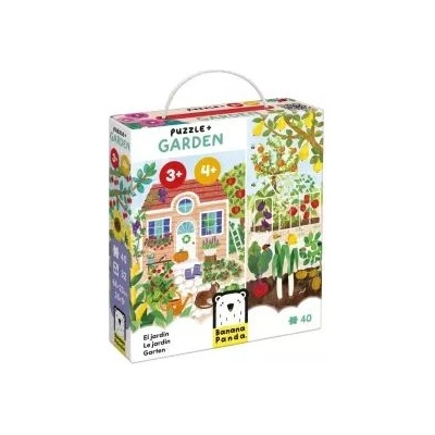 BANANA PANDA Пъзел с картини и плакат - градина, 40 бр