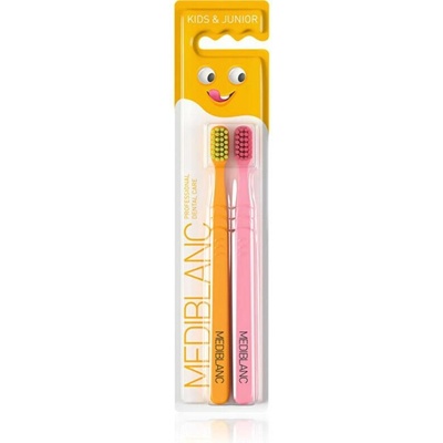 Mediblanc Dětský zubní kartáček Ultra Soft Oranžový + Růžový 2 ks