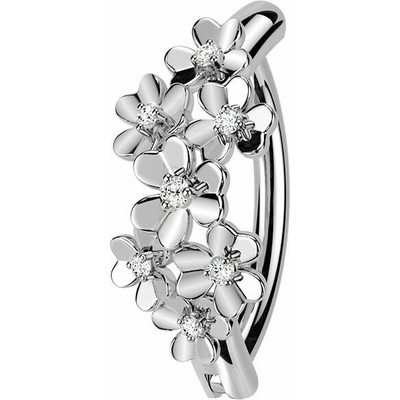 MARRE Piercing do pupíku s kytičkami WP0107