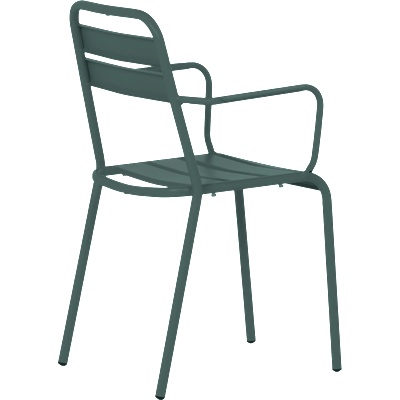 Carmen Метален градински стол zamfara - тъмнозелен (3535143)