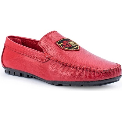 Grand Polo Club Gpc polo Мъжки мокасини от естествена кожа - Червени 20230321080 (371121_Червен)