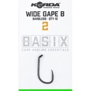Korda Basix Wide Gape Barbless vel.8 10 ks