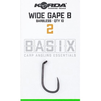 Korda Basix Wide Gape Barbless vel.8 10 ks