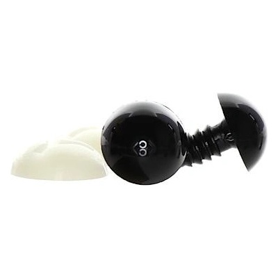 Oči černé lesklé 14mm