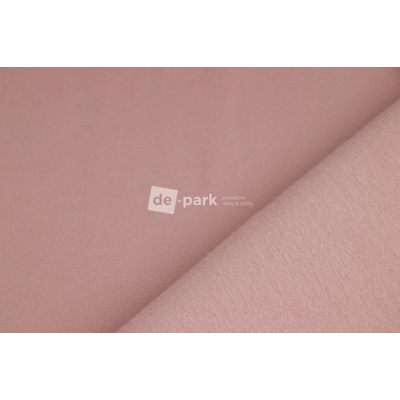 de-park Počesaná teplákovina - světlejší starorůžová - 371 - 1 ks - 0,9 m