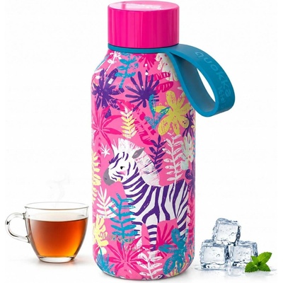 Quokka Solid Kids s poutkem termoska Zebra 330 ml