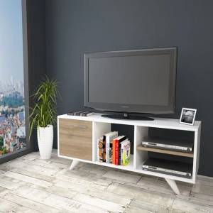Bogdan Furniture ТВ шкаф 3 бяло-мока Мебели Богдан