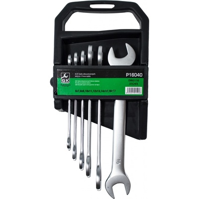 GK Tools sada plochých klíčů, matné 6-17 mm 6 dílů P16040