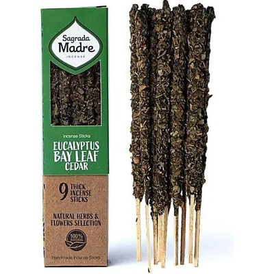 Sagrada Madre Vykurovacie tyčinky Eukalyptus, vavrín a céder 9 ks