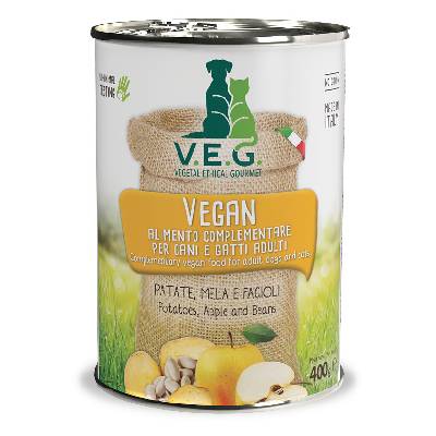 V.E.G. Vegetal Etical Gourmet V.E.G. Vegan Dog - rostlinné krmivo pro psy hmotnost: V.E.G. Yellow 400 g - konzerva brambor, jablko, fazole
