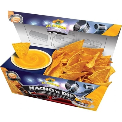 El Sabor Nachos tortilla chipsy a cheese dip snack box 175 g