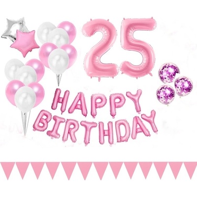 Balónkový set HB růžový číslo 25