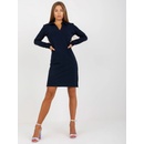 Rue Paris mini šaty s límečkem rv-sk-8068.60p-dark blue Tmavě modré