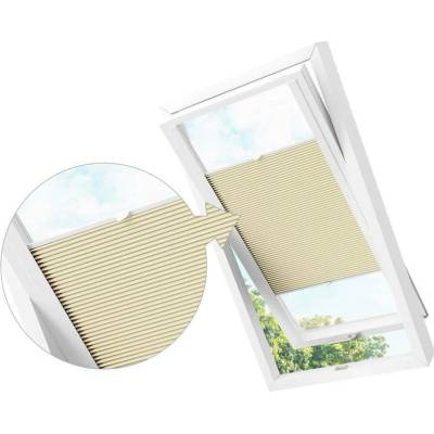 Zebra-shop Zatemňovací Plissé Pro Střešní Okno Krémová PM02 Velux F06 bílá