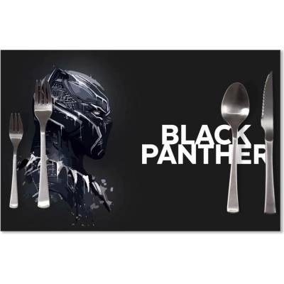 Sablio Prostírání BLACK PANTHER z profilu Černý 40x30cm
