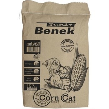 Super Benek Certech Super Benek Clumping Котешка тоалетна, от царевица, 25 l