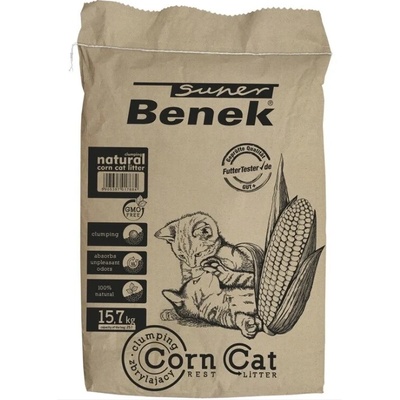 Super Benek Certech Super Benek Clumping Котешка тоалетна, от царевица, 25 l