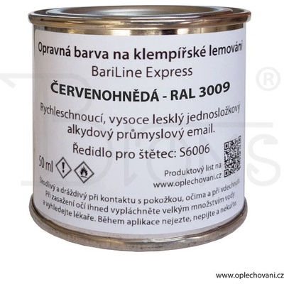 Brons Opravná barva 50 ml červenohnědá RAL 3009