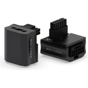 EZDIY-FAB адаптер за видеокарта 12VHPWR 600W - RVS 90° Black (EZ-EZDPI189-30) - topmall