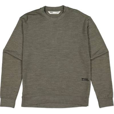 Mons Royale Дамски вълнен пуловер Mons Royale Women's Horizon Merino Crew Merino jumper - Dark Olive - размер XS (105-6672-0111)