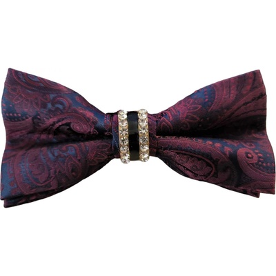 HARAHU Папийонка ex-30390 - Бордо / Синьо / Шаблон kp30390 (ex-30390)