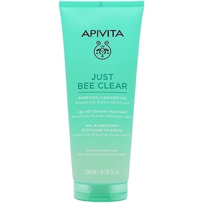 APIVITA Just Bee Clear Purifying Cleanser Gel почистващ гел за кожата против акне 200 мл