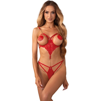 Obsessive Matildea Crotchless Teddy Red S/M