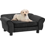 vidaXL Dog sofa 72x45x30 cm dark grey plush 171039