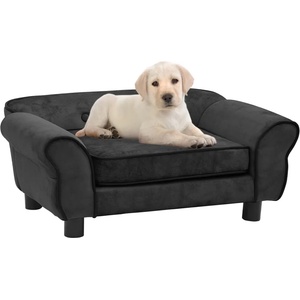 vidaXL Dog sofa 72x45x30 cm dark grey plush 171039