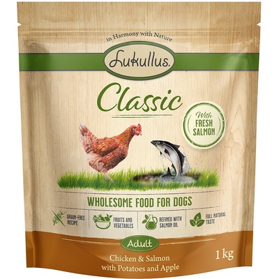 Lukullus Classic kuřecí a losos bez obilnin 5 x 1 kg