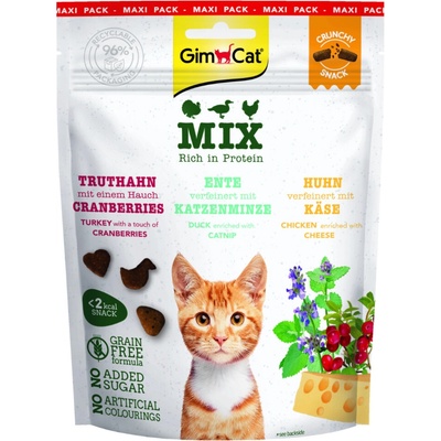 GimCat Crunchy Snacks mix morčacie kačacie kuracie 140 g