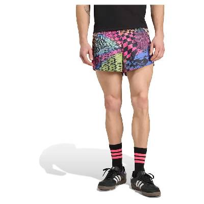 Къси панталони Adidas X Jeremy Scott Pride shorts - Multicolor (Acid Yellow / Semi Lucid Fuchsia / Active Purple)