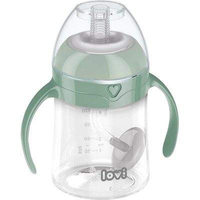 Lovi prvý hrnček so slamkou so závažím zelený 150 ml