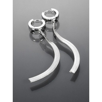 Prošperk Stylové kruhové náušnice z chirurgické oceli stříbrná S3692