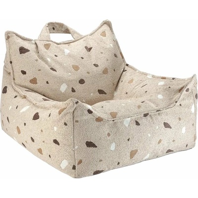 Wigiwama Terrazzo Chair dětský sedací vak light /hnědá 70 cm x 50 cm x 80 cm