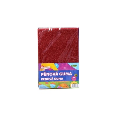 Penová guma A4 20x30 cm glitter, 10 ks