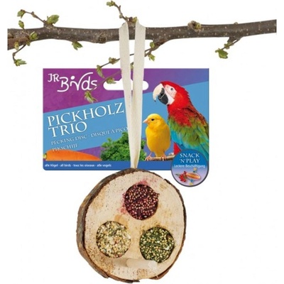 Jr Farm - Диск за кълване Трио храна за всички видове декоративни птици - 70 гр