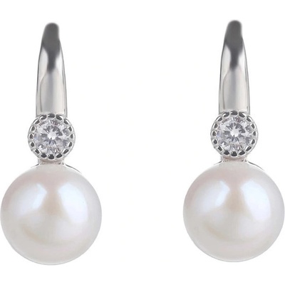 Mýl stříbrné visací náušnice perly 30824706