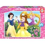 Educa - Puzzle Snow White, Locika, Bella - 100 piese