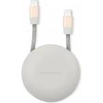 Vonmahlen USB-C към USB-C 2.0 плетен кабел за устройства с USB-C порт (100 см) - Vonmahlen Premium Cable USB-C to USB-C (розово злато) (E070P0009)