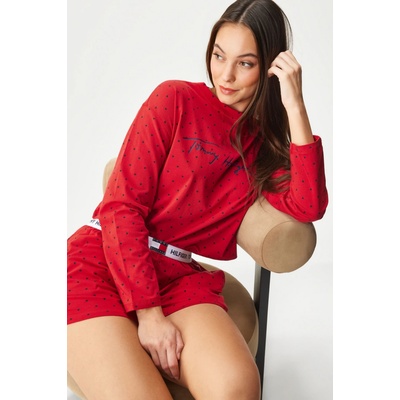 Tommy Hilfiger dámské dl.rukáv a šortky červené
