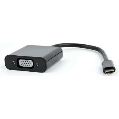 Gembird adaptér USB-C (M) na VGA (F), 15cm káblik, čierny, blister AB-CM-VGAF-01