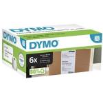 DYMO 2128307, 159 мм x 104 мм, големи, бели, оригинални хартиени етикети, 6 x 220 бр (2238107)