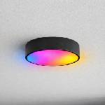 Brilagi - LED RGBW димируемо таванно осветително тяло за баня CLARE 2xE27/12W/230V IP54 черно (LEDBG0578)